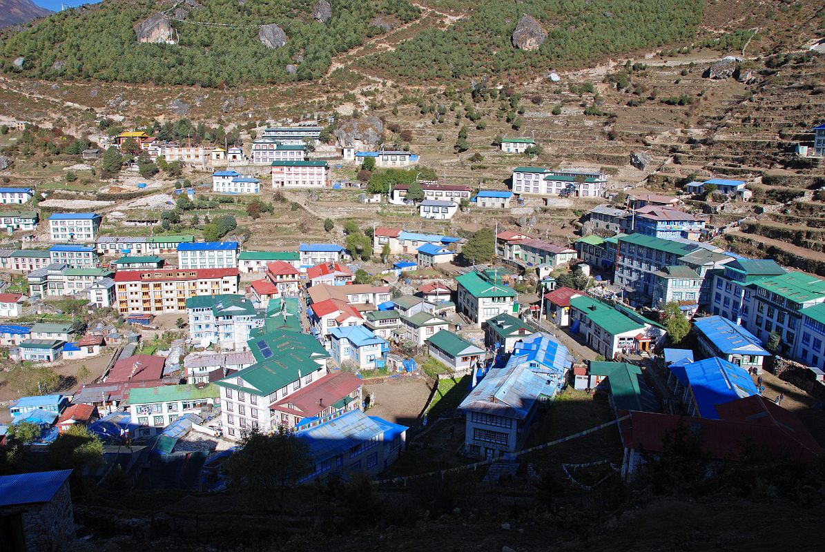 Lukla To Namche Bazaar 25 Namche Bazaar In The Early Morning Sun